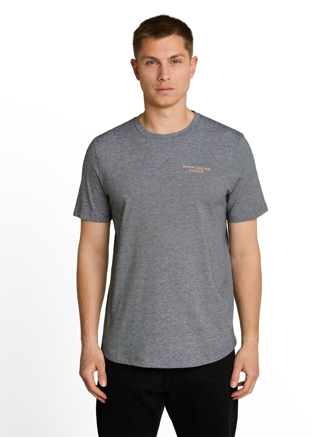rounded hem finestripe t-shirt, black white mini stripe 37694 Bild 6