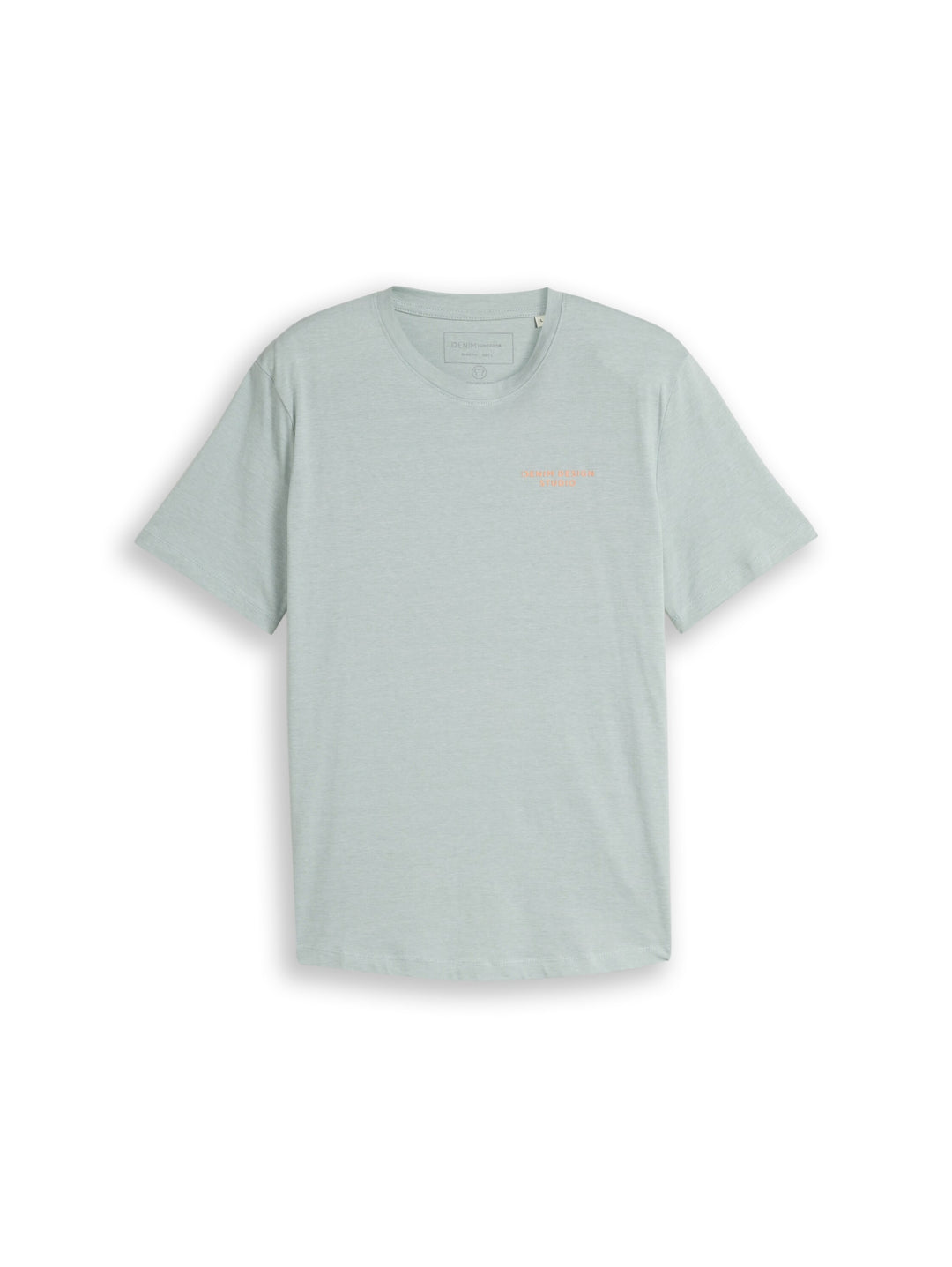 rounded hem finestripe t-shirt, green white fine stripe 40343 Bild 1