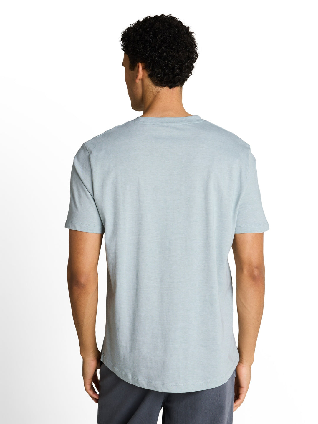 rounded hem finestripe t-shirt, green white fine stripe 40343 Bild 4