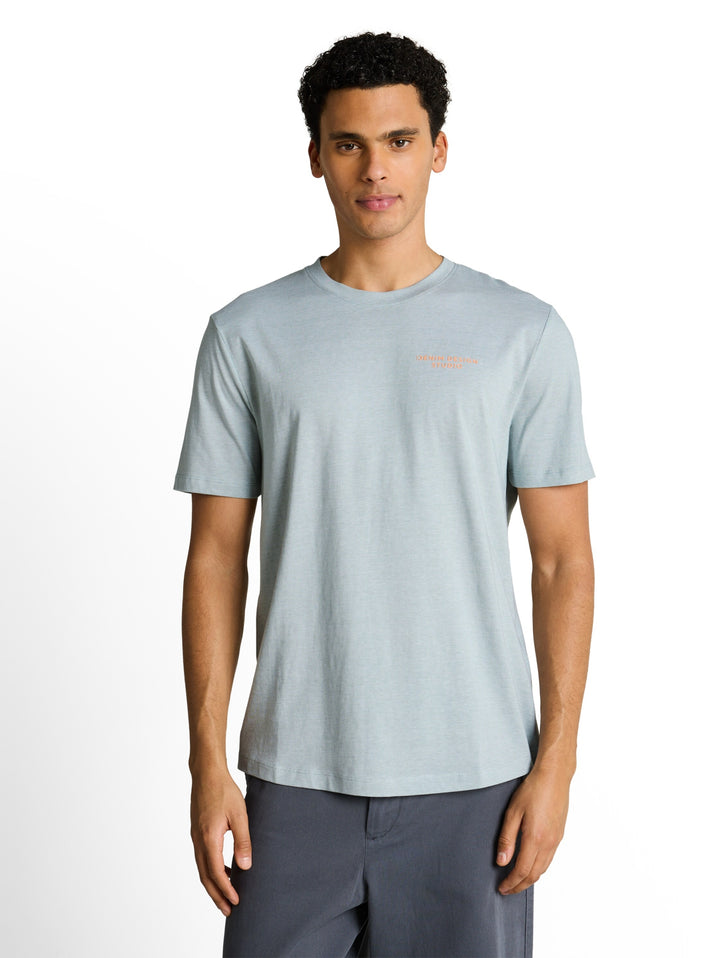 rounded hem finestripe t-shirt, green white fine stripe 40343 Bild 5