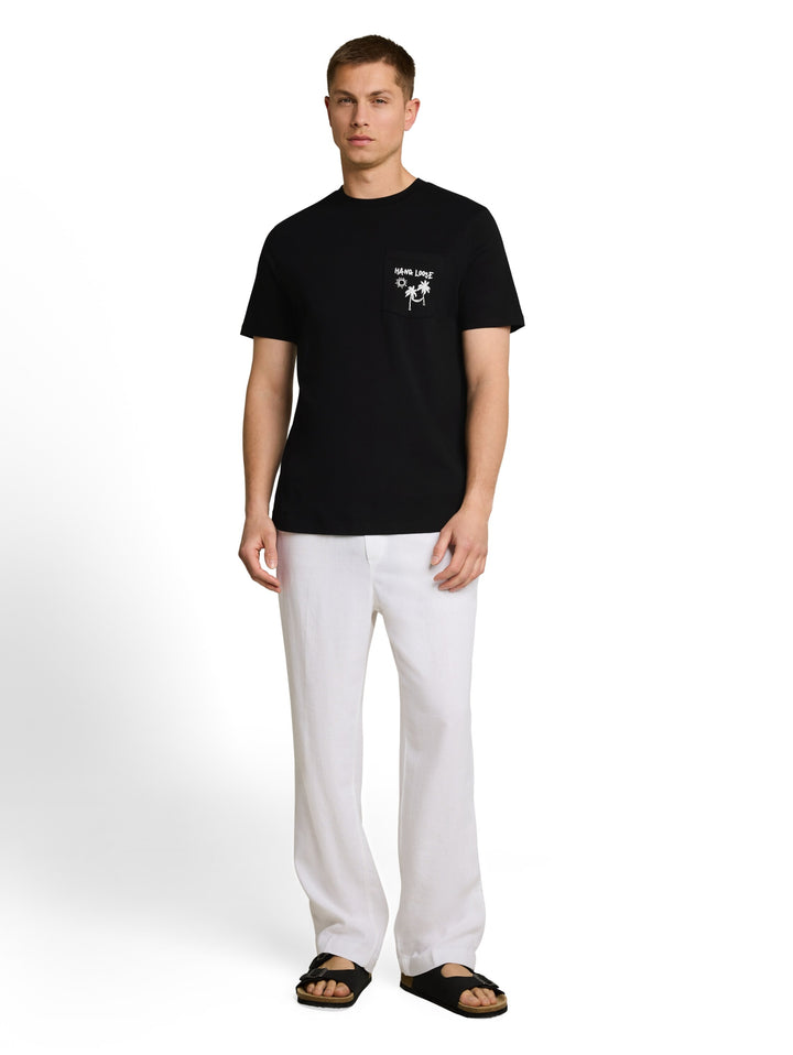 rounded hem pocket t-shirt, Black 29999 Bild 3