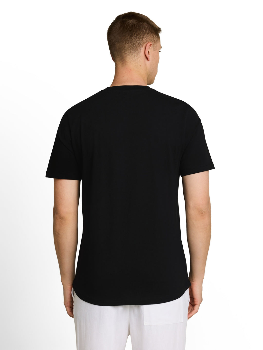 rounded hem pocket t-shirt, Black 29999 Bild 4