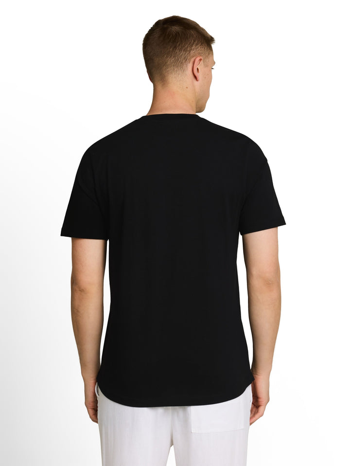rounded hem pocket t-shirt, Black 29999 Bild 4