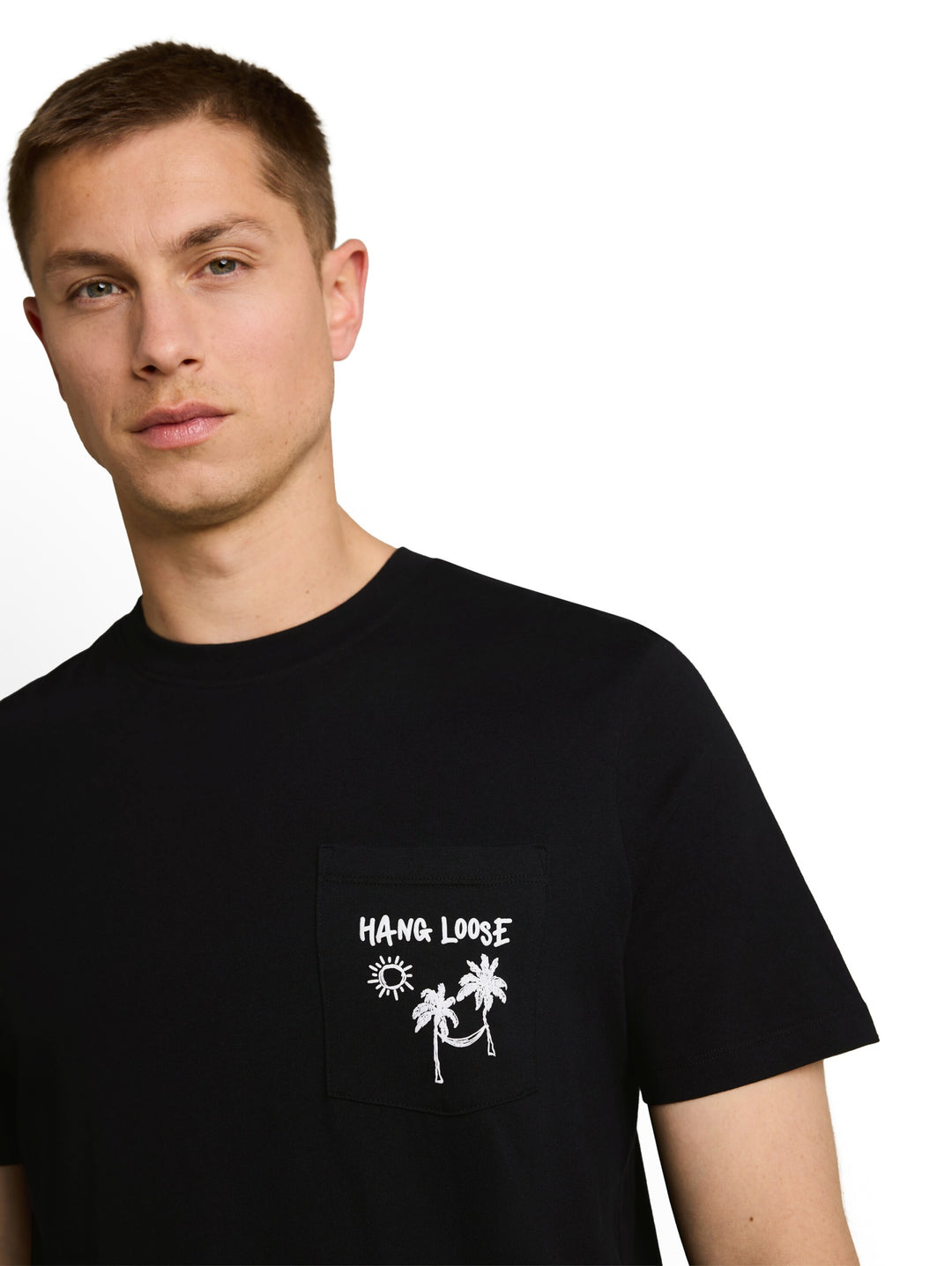 rounded hem pocket t-shirt, Black 29999 Bild 6