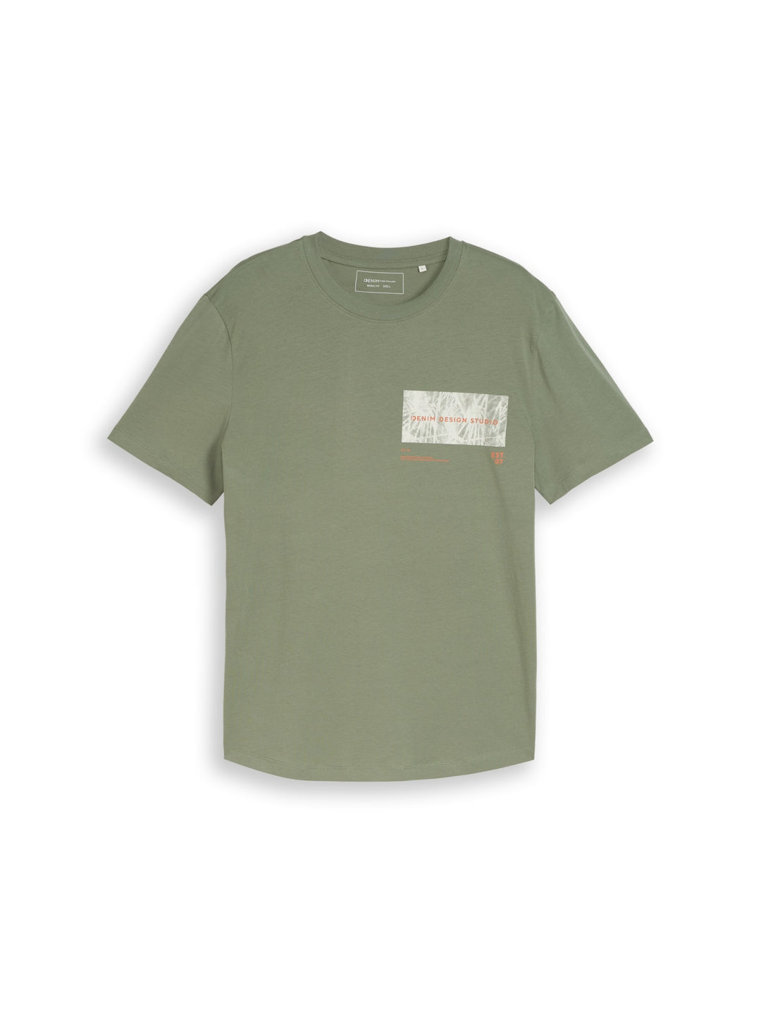 rounded hem printed t-shirt, Sea Spray 10427 Bild 1