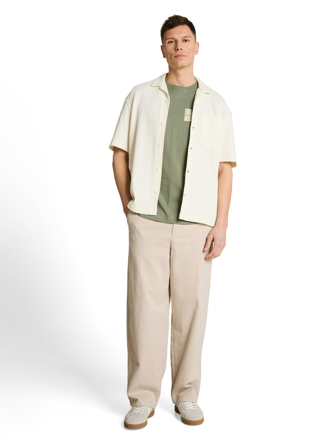 rounded hem printed t-shirt, Sea Spray 10427 Bild 3