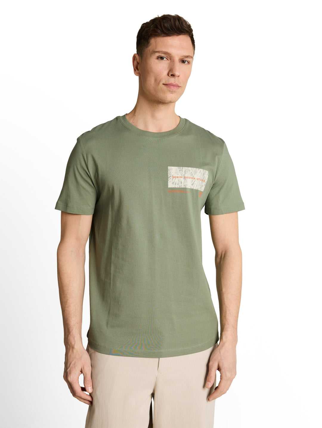 rounded hem printed t-shirt, Sea Spray 10427 Bild 6