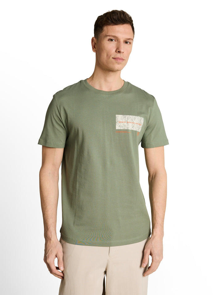 rounded hem printed t-shirt, Sea Spray 10427 Bild 6