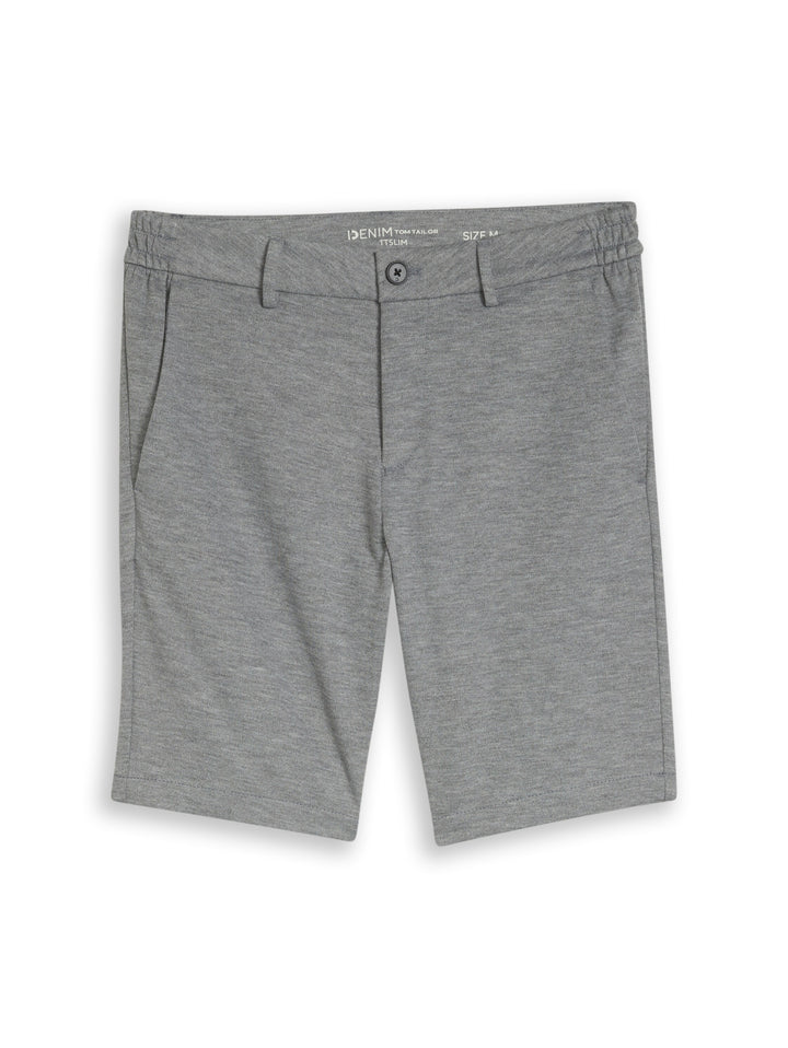slim piqué chino short, grey melange pique 24774 Bild 1