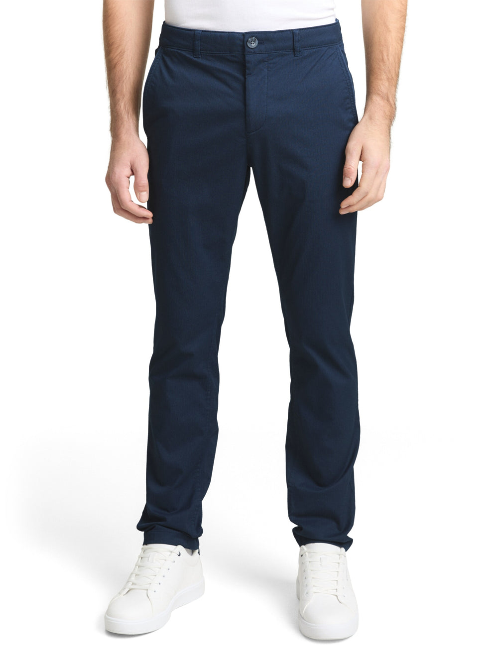 slim printed chino, navy mini geometric print 39608 Bild 2
