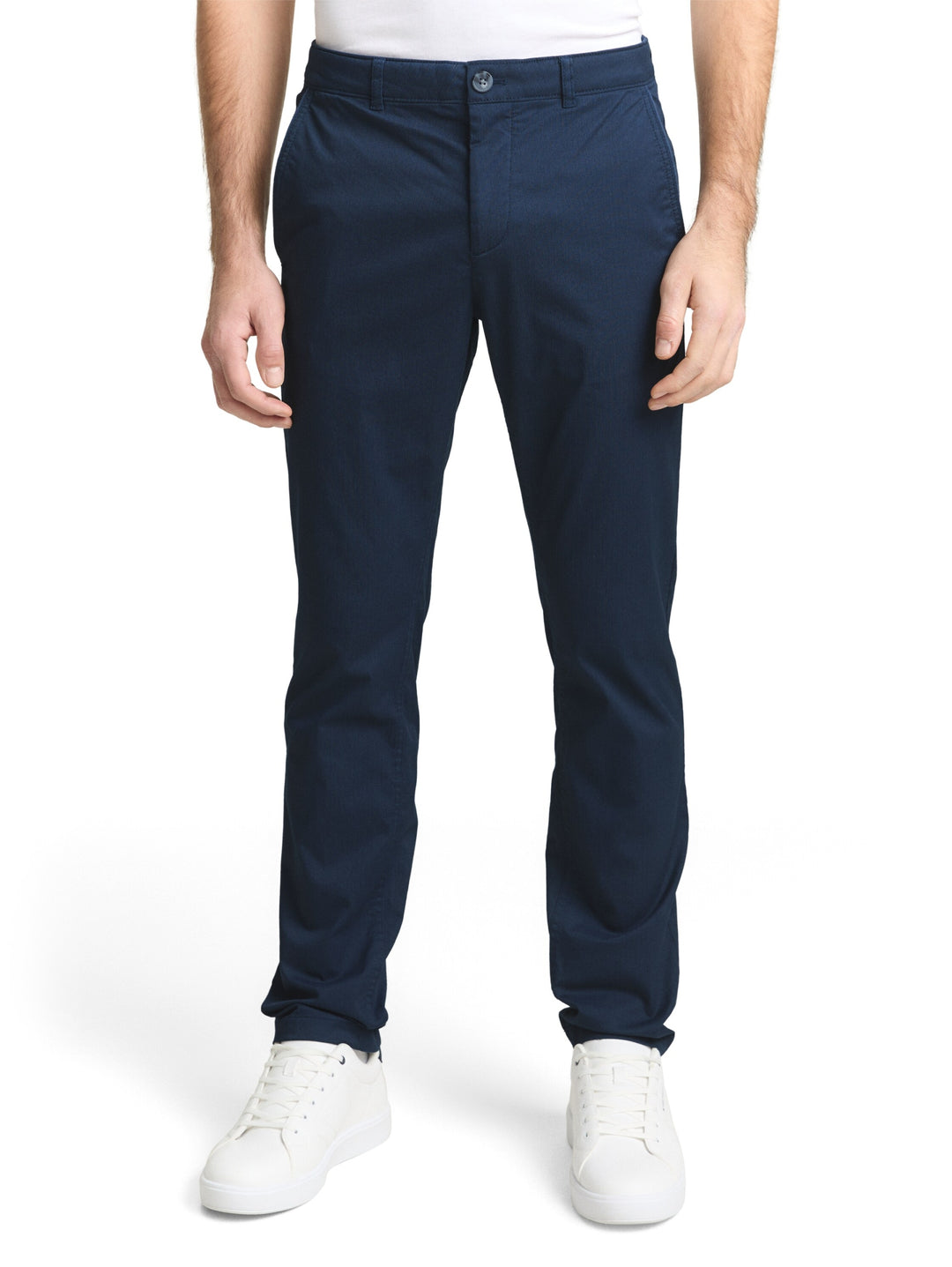 slim printed chino, navy mini geometric print 39608 Bild 2