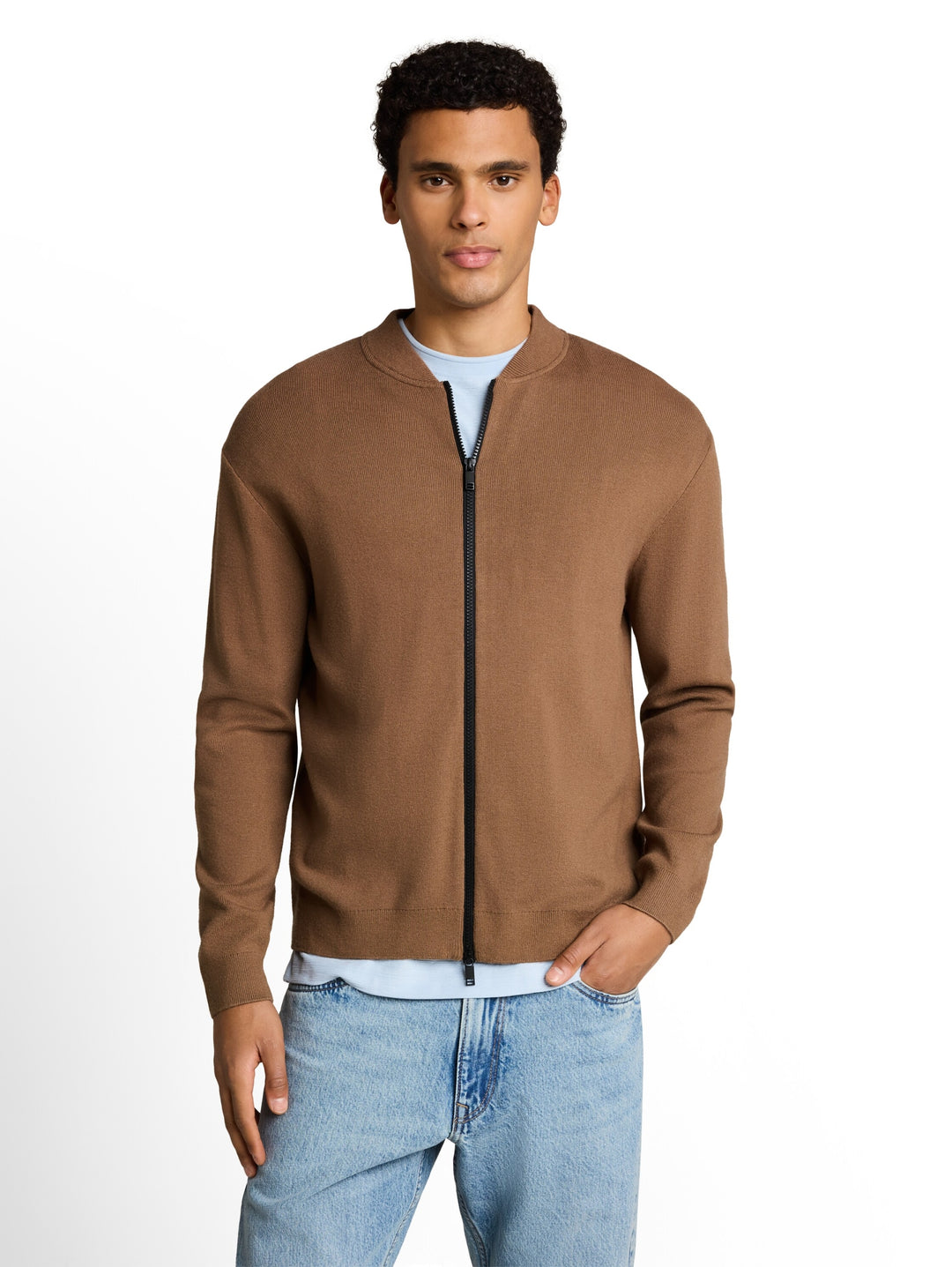 soft knitted bomber jacket, malt brown 28862 Bild 11