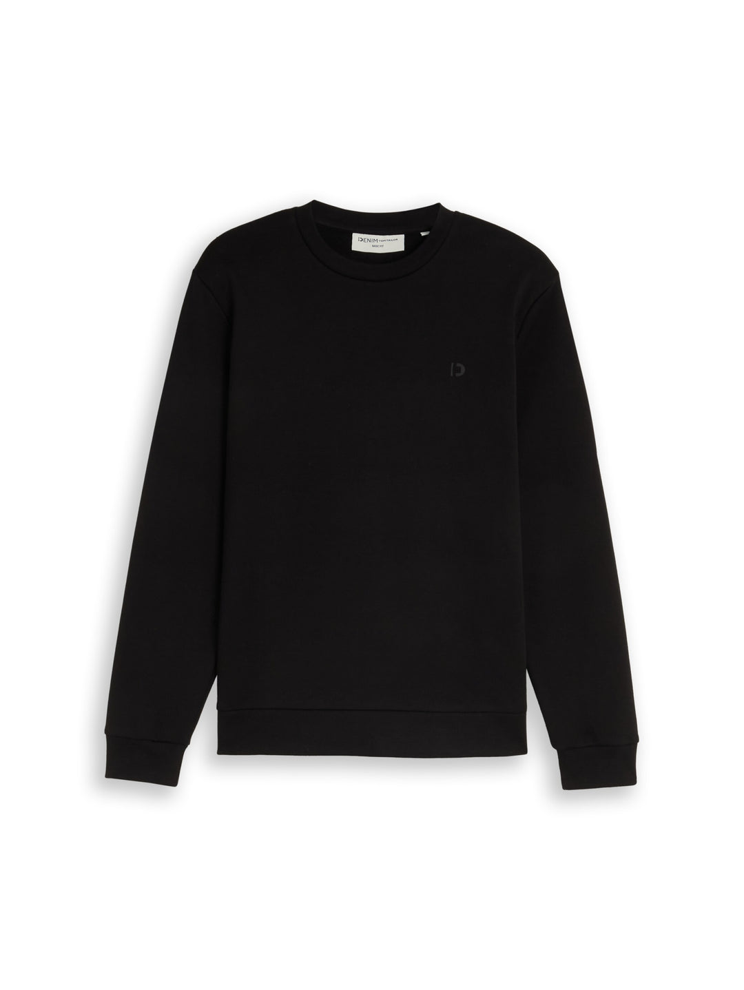 solid crew neck sweatshirt, Black 29999 Bild 1