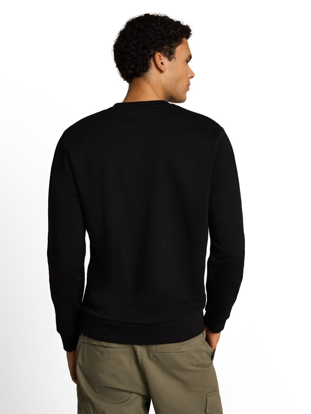solid crew neck sweatshirt, Black 29999 Bild 4