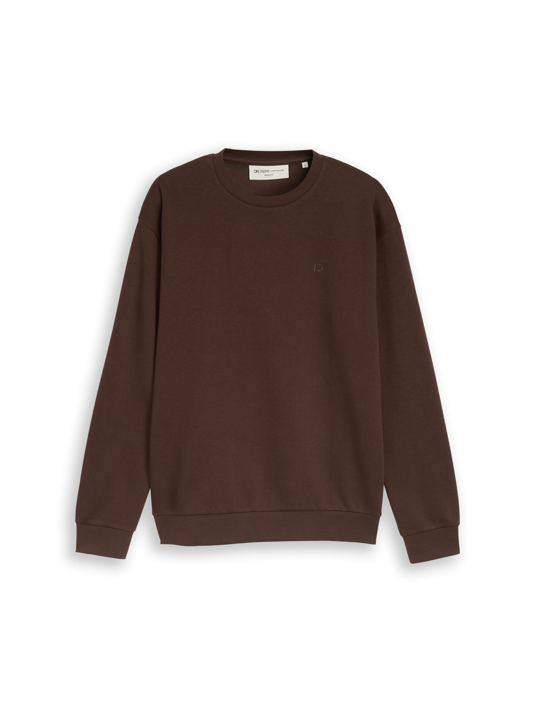 solid crew neck sweatshirt, cool dark brown 40514 Bild 1