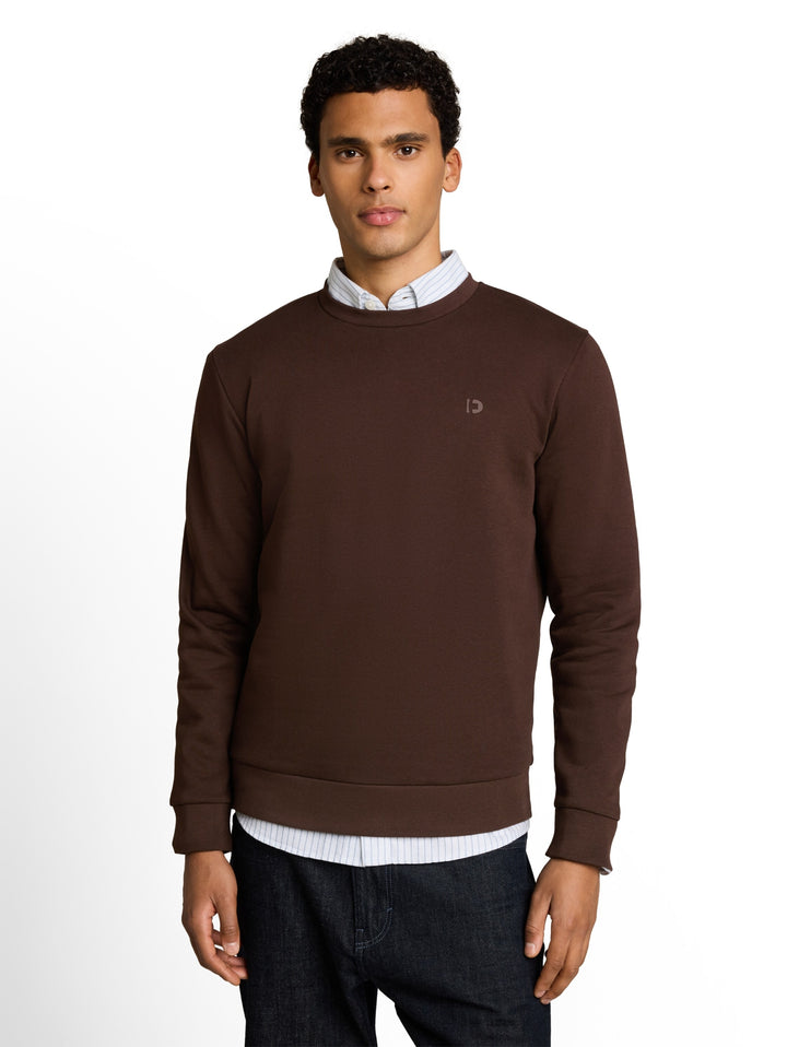solid crew neck sweatshirt, cool dark brown 40514 Bild 6