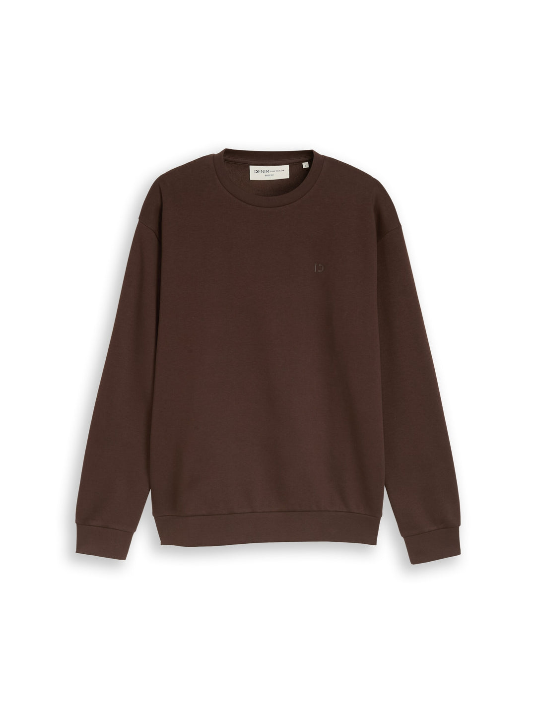 solid crew neck sweatshirt, cool dark brown 40514 Bild 7