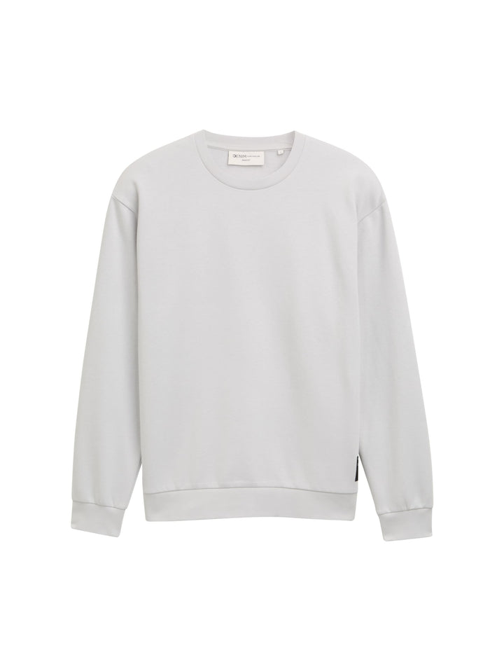 solid crewneck sweatshirt, Chalk Grey 15277 Bild 1