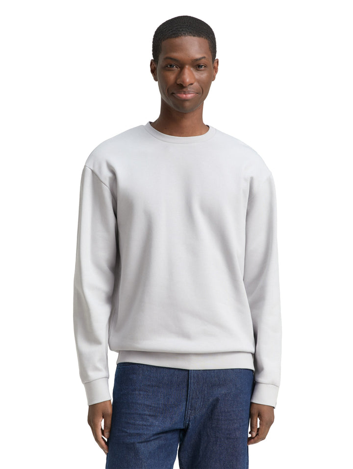 solid crewneck sweatshirt, Chalk Grey 15277 Bild 5