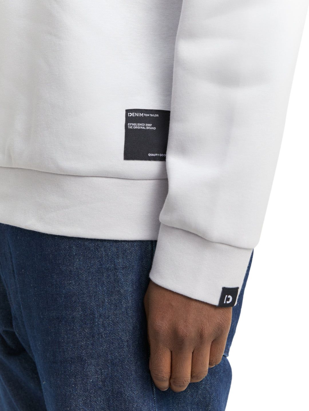 solid crewneck sweatshirt, Chalk Grey 15277 Bild 6