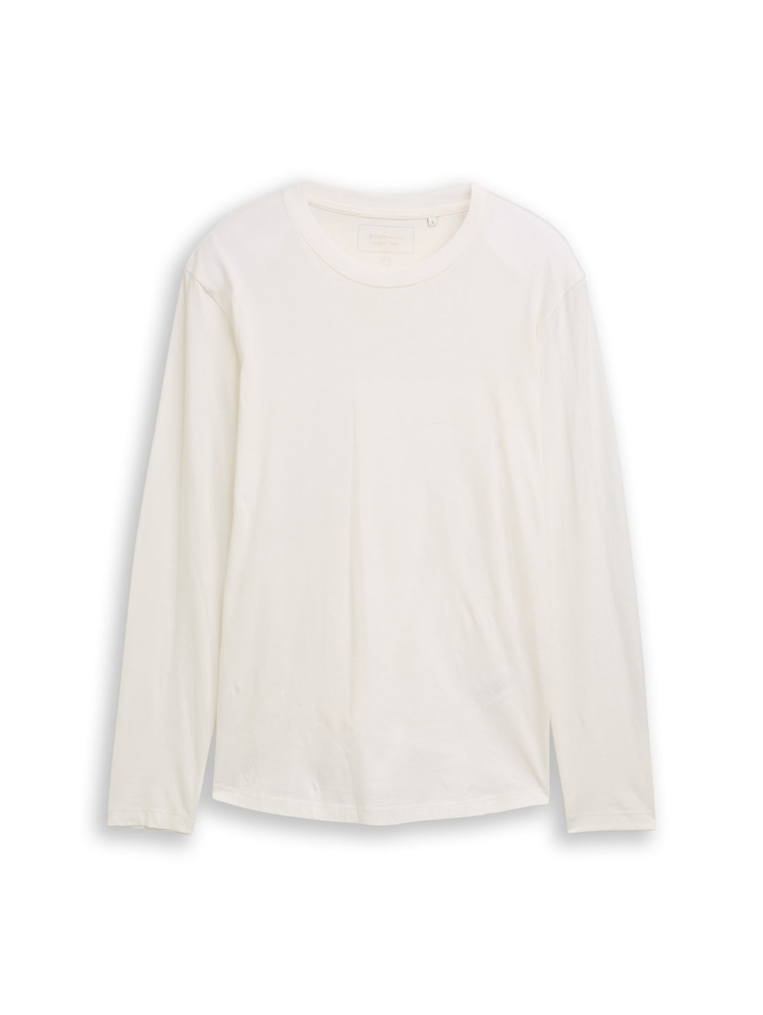 solid rounded hem longsleeve, Wool White 12906 Bild 1