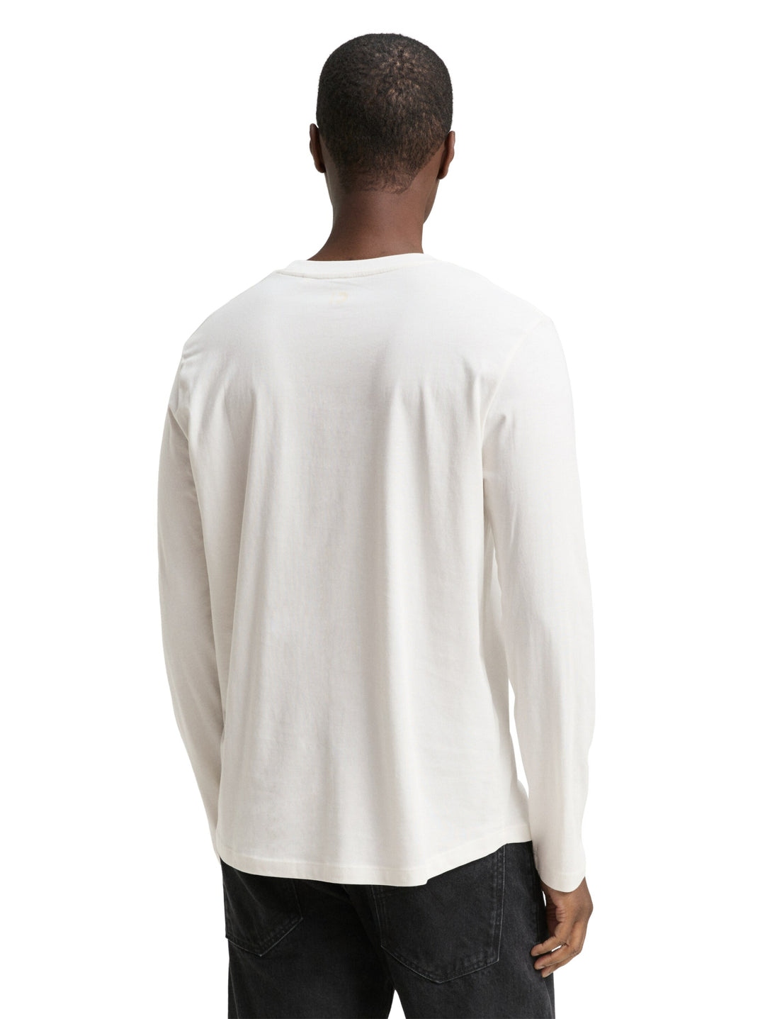 solid rounded hem longsleeve, Wool White 12906 Bild 4
