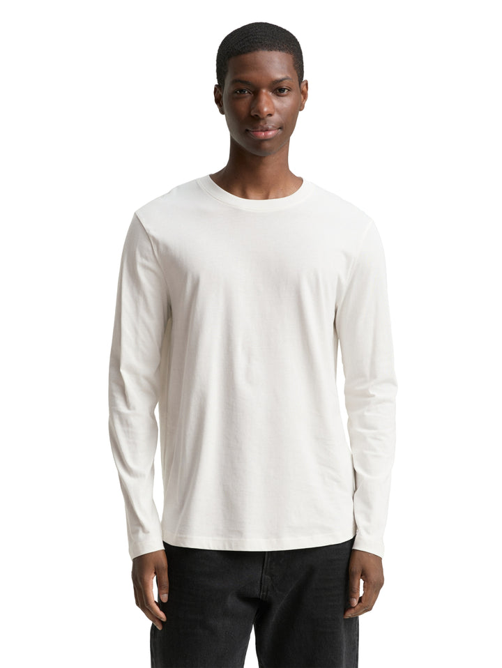 solid rounded hem longsleeve, Wool White 12906 Bild 6