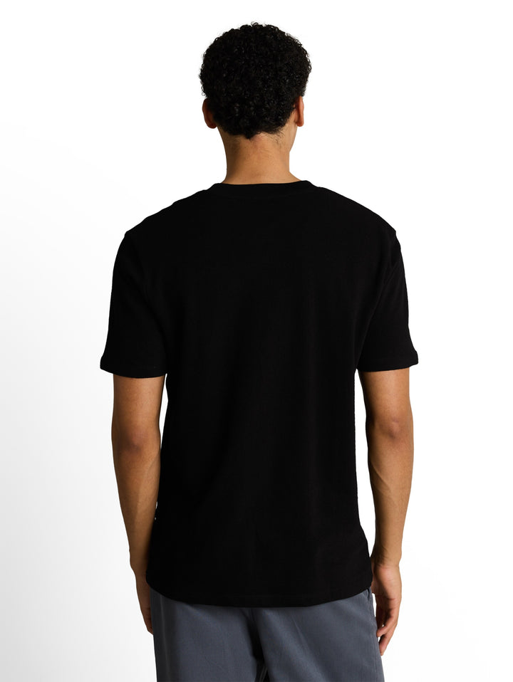 solid structured t-shirt, Black 29999 Bild 4