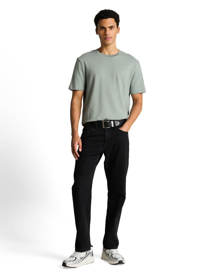 solid structured t-shirt, green mist 16005 Bild 3
