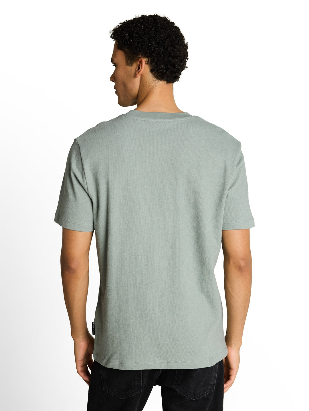solid structured t-shirt, green mist 16005 Bild 4