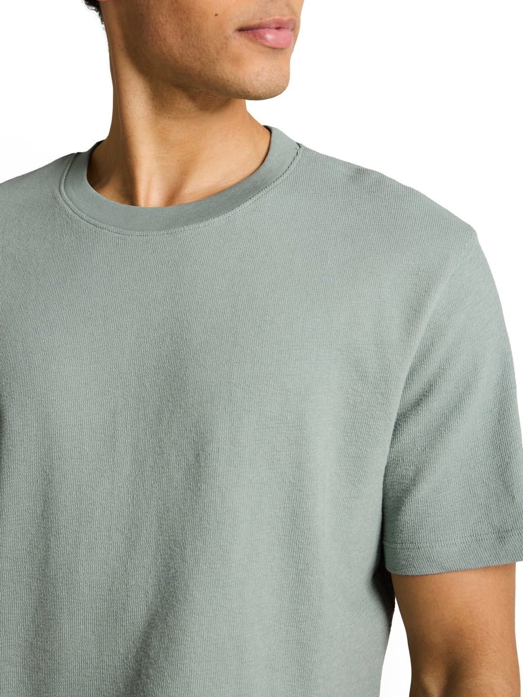 solid structured t-shirt, green mist 16005 Bild 6