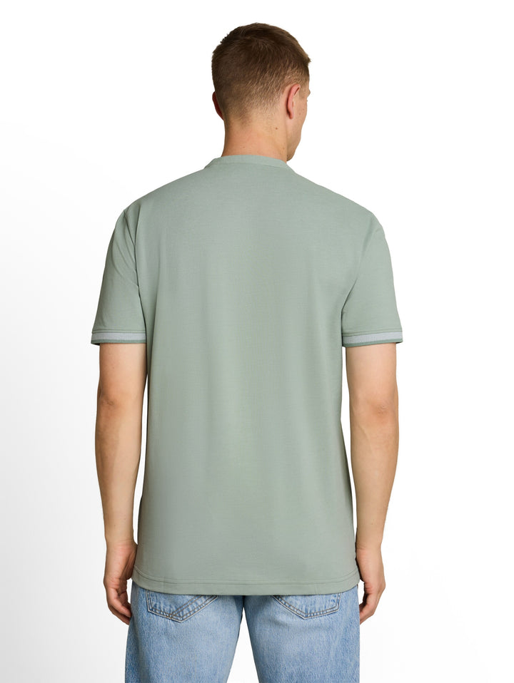 stand up collar two tone polo, green mist 16005 Bild 4