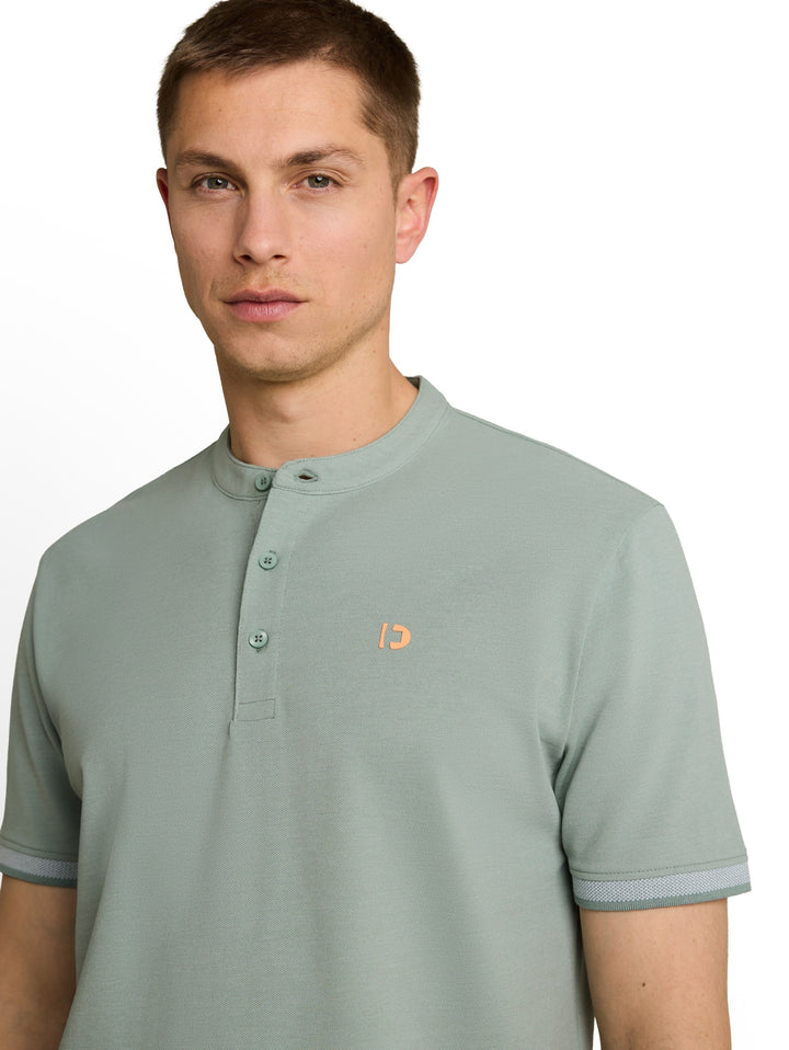 stand up collar two tone polo, green mist 16005 Bild 5