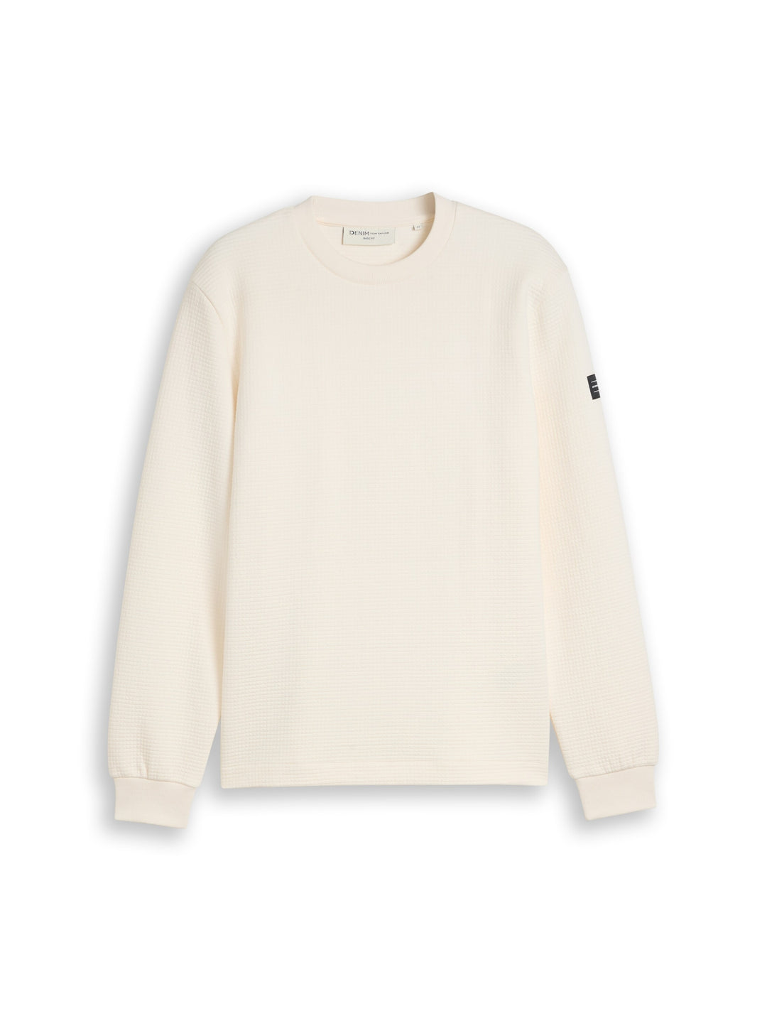 structured crew neck sweat, Gardenia White 10348 Bild 1