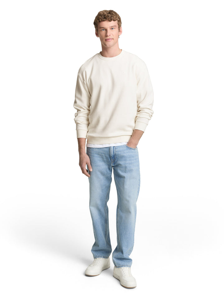structured crew neck, Wool White 12906 Bild 3