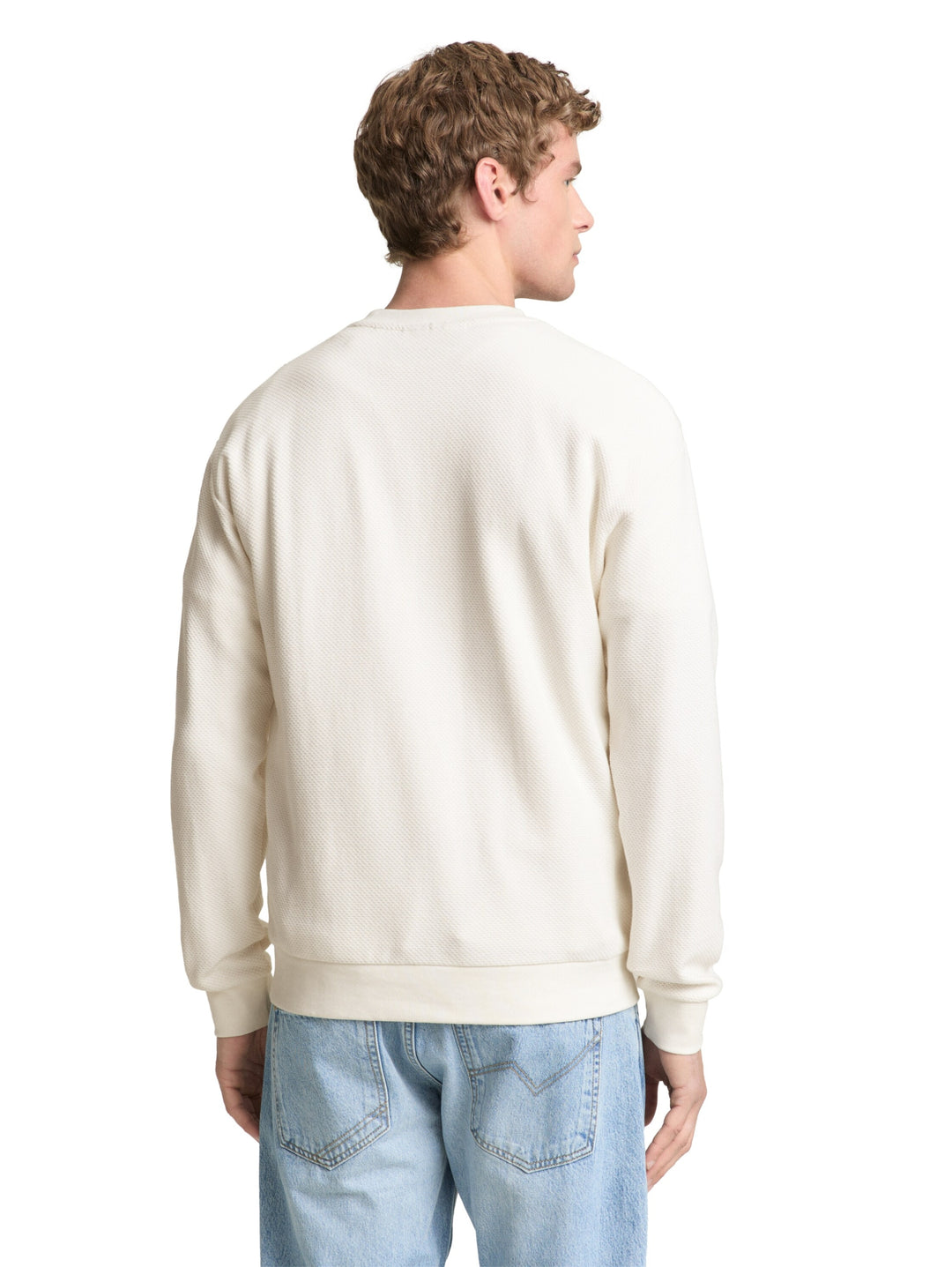 structured crew neck, Wool White 12906 Bild 4