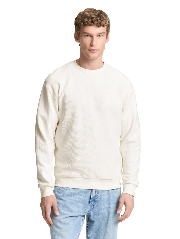 structured crew neck, Wool White 12906 Bild 5