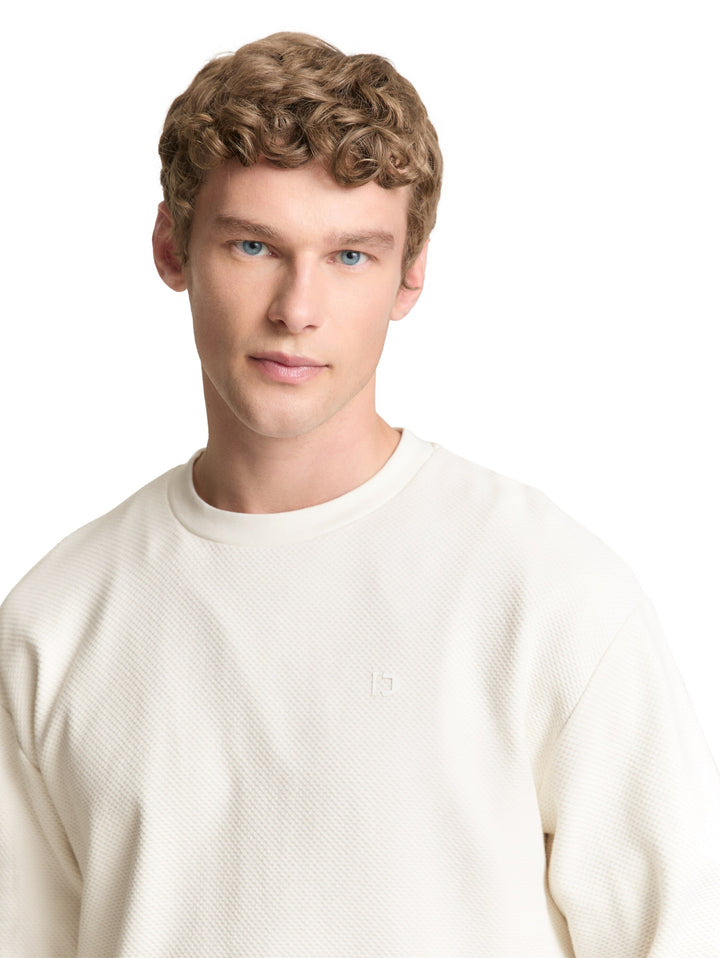 structured crew neck, Wool White 12906 Bild 6