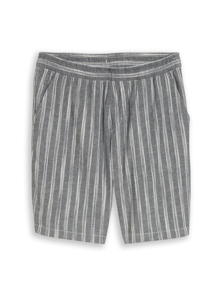 structured linen optic beach s, black greyish stripe 39522 Bild 1