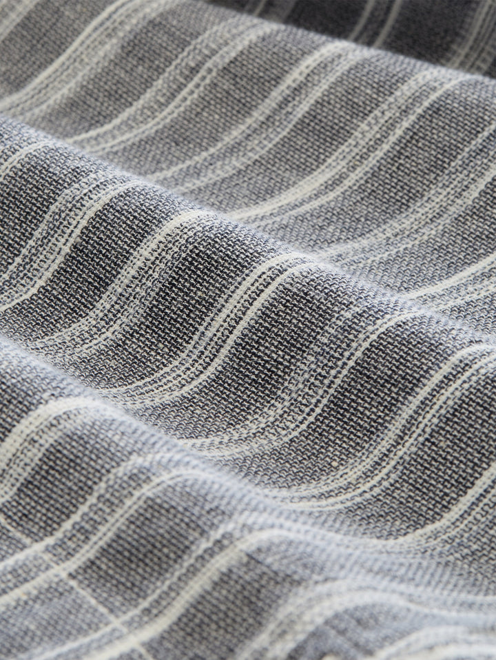 structured linen optic beach s, black greyish stripe 39522 Bild 3