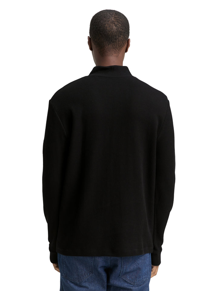 structured longsleeve, Black 29999 Bild 4