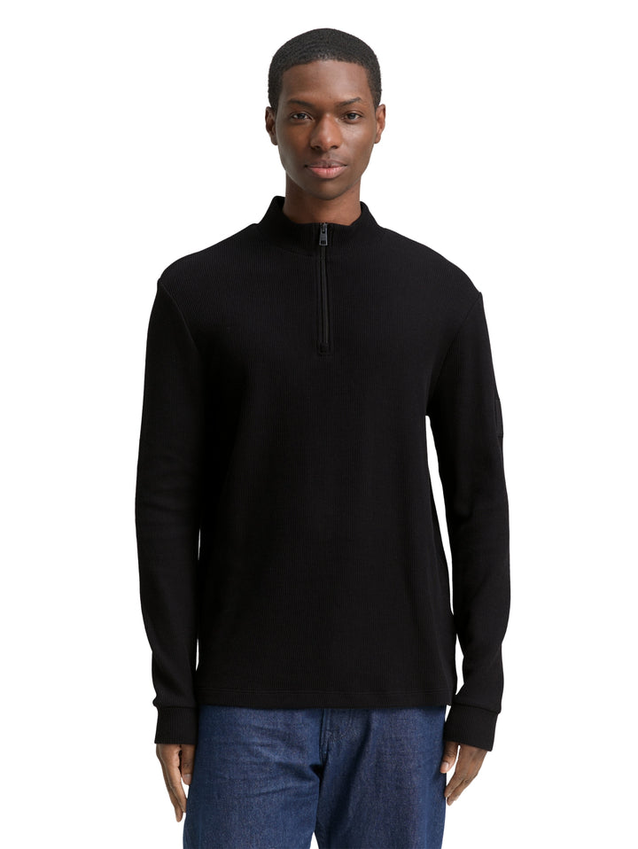 structured longsleeve, Black 29999 Bild 5