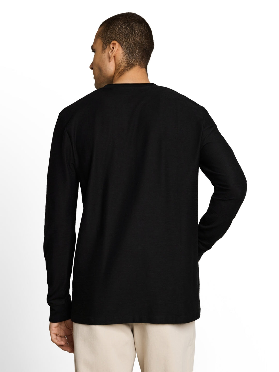 structured longsleeve, Black 29999 Bild 4