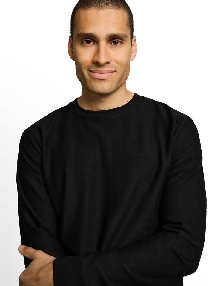structured longsleeve, Black 29999 Bild 6