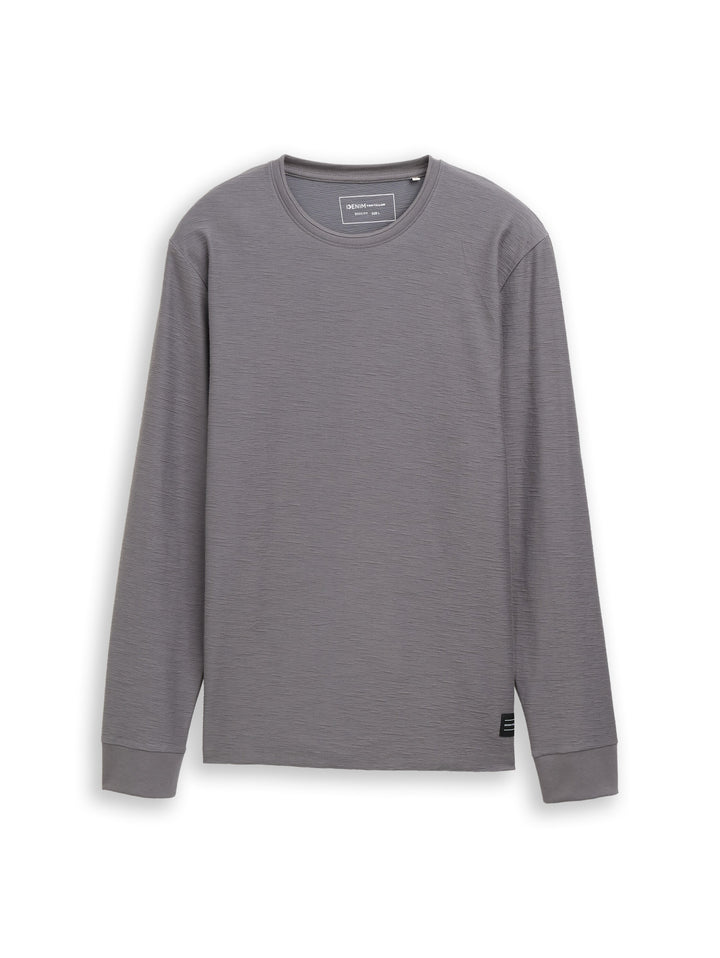 structured longsleeve, classic grey 31004 Bild 1