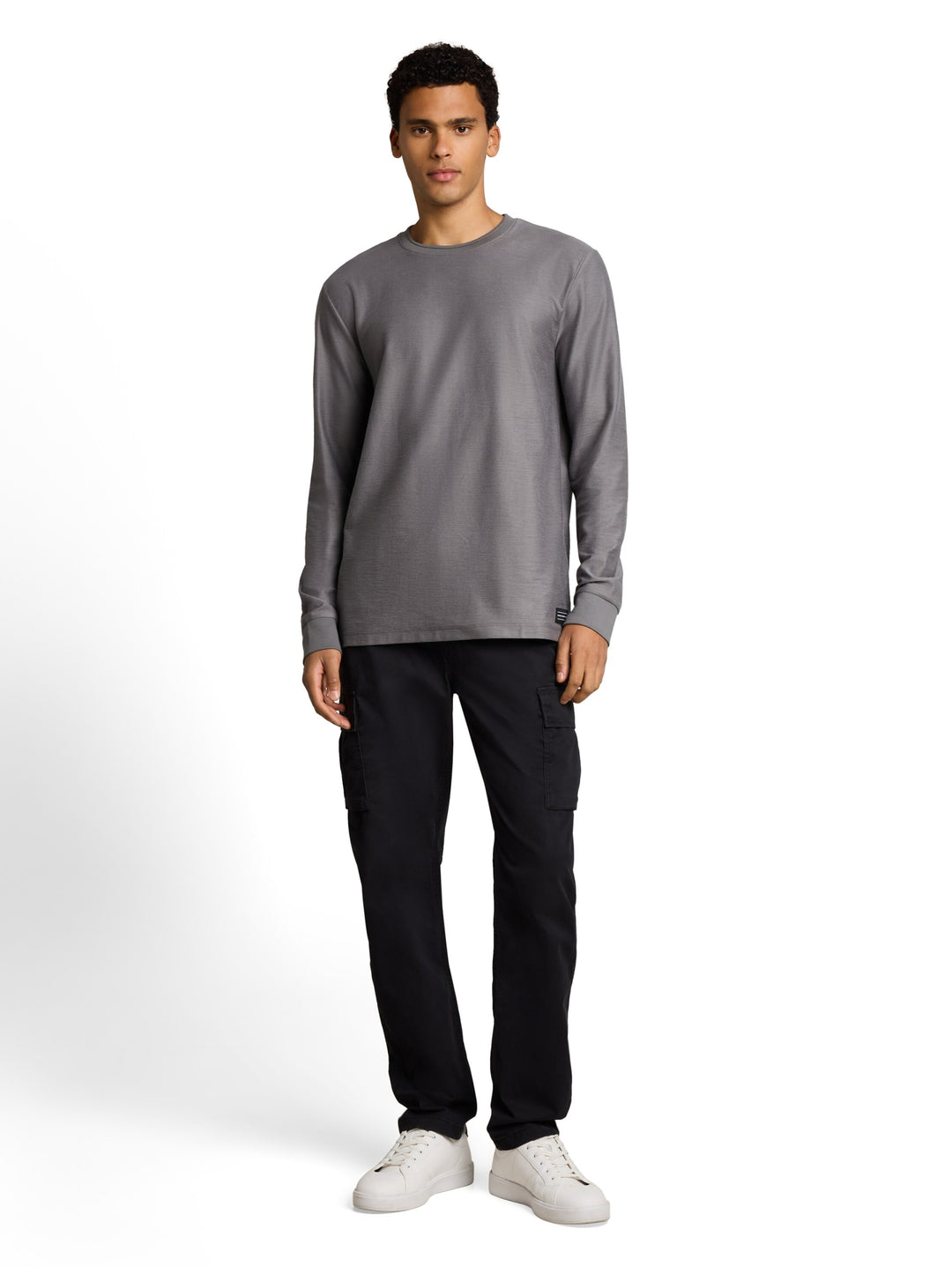 structured longsleeve, classic grey 31004 Bild 3