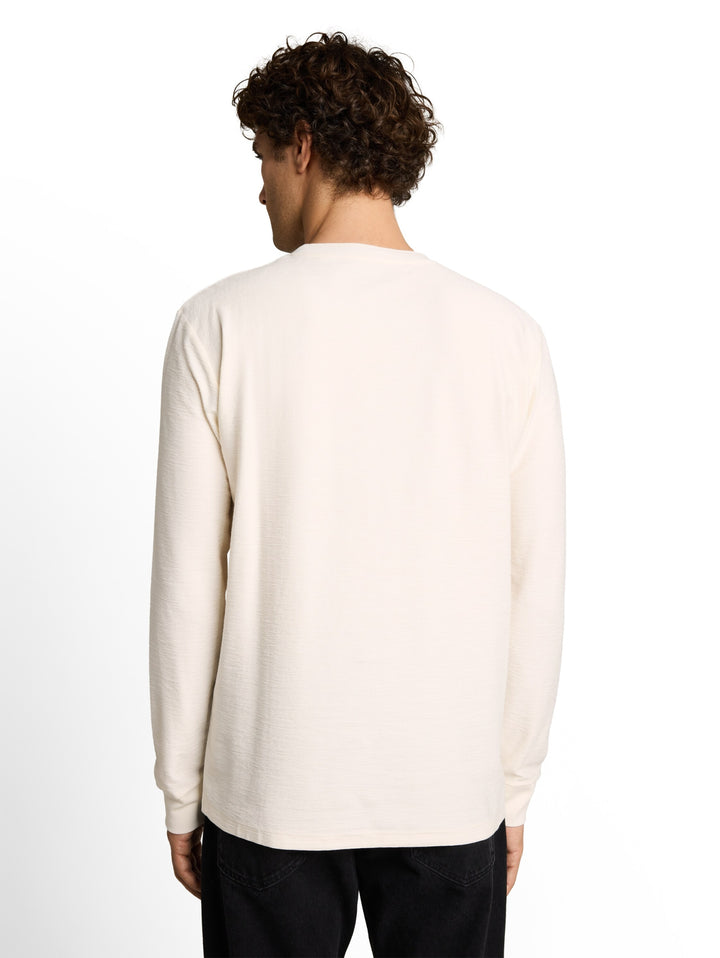 structured longsleeve, Gardenia White 10348 Bild 4