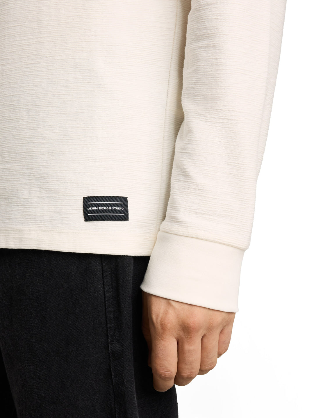 structured longsleeve, Gardenia White 10348 Bild 6