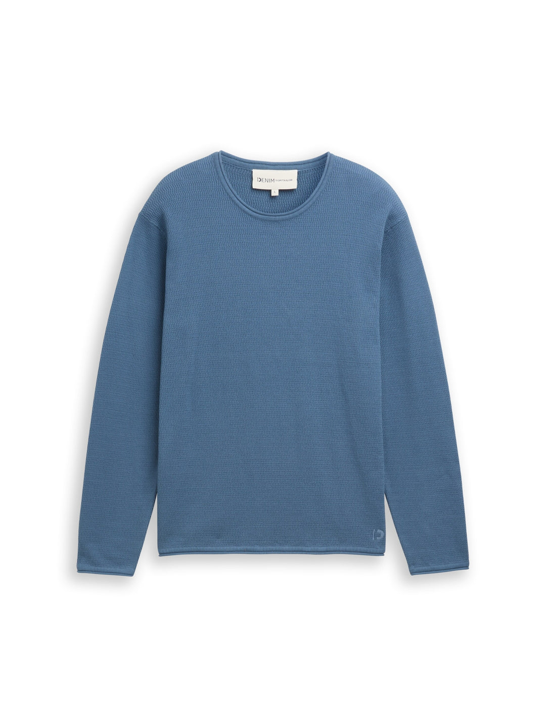 structured roll edge knit, dusty denim blue 28969 Bild 1