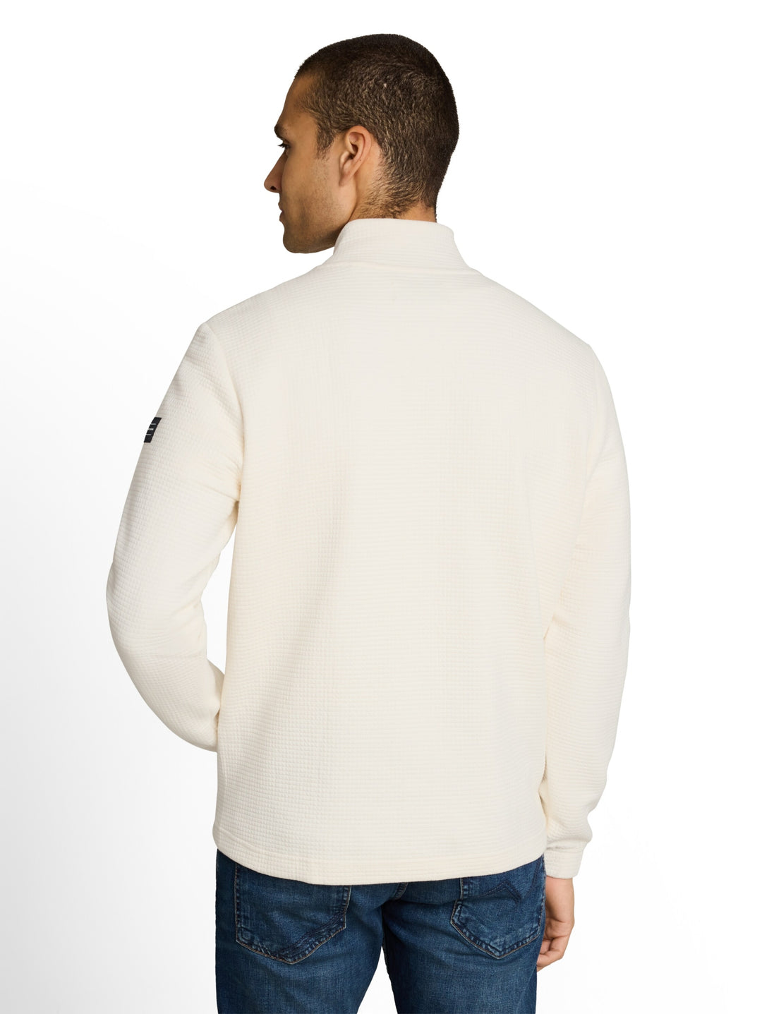 structured stand up sweat jack, Gardenia White 10348 Bild 4